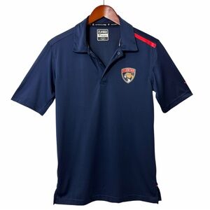 Florida Panthers NHL Fanatics Authentic Pro Rink Navy Snap Button Polo Small